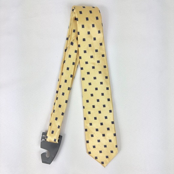 VTG‎ Wembley MCM Yellow Geometric Pattern Necktie Men Accessories - Picture 4 of 11